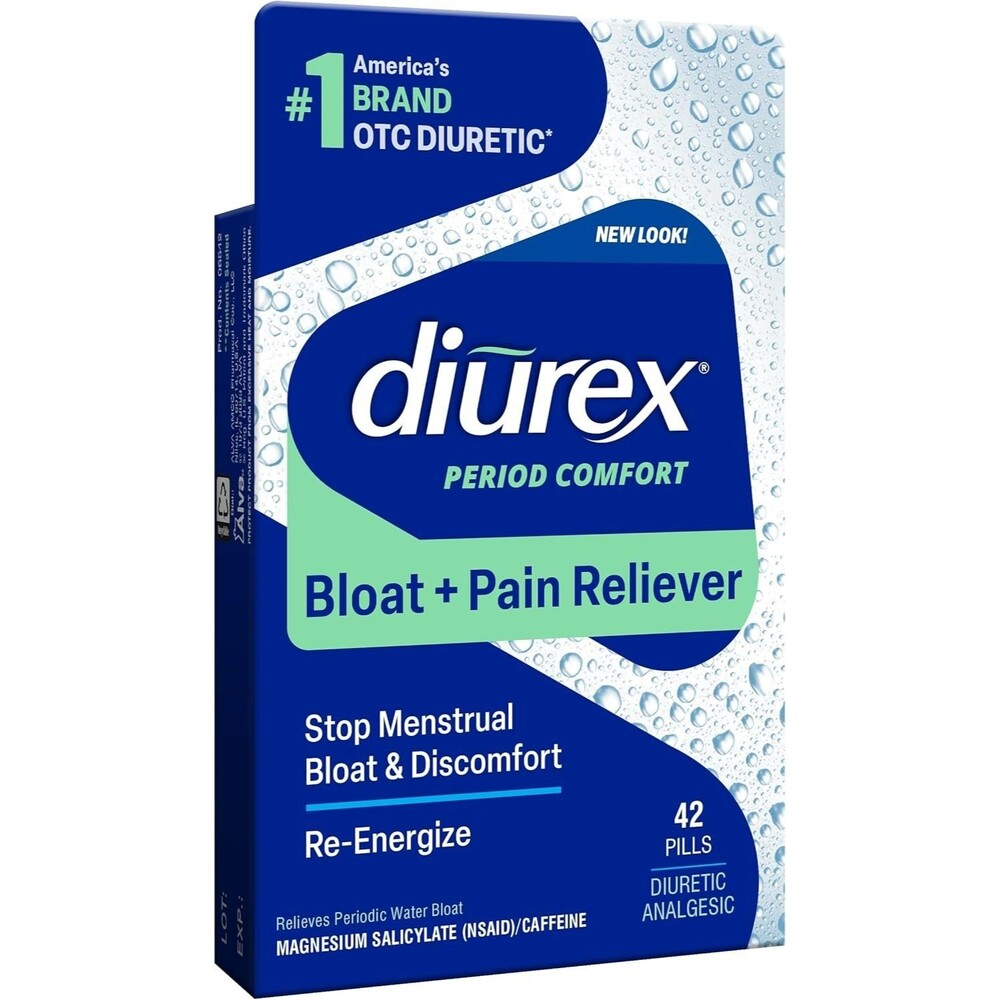 Diurex Water Pills + Pain Relief - Relieve Water Bloat Cramps & Fatigue 42 Count